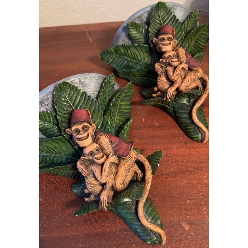 🐒 Monkey Couple Wall Sconces - Set of 2 🐒